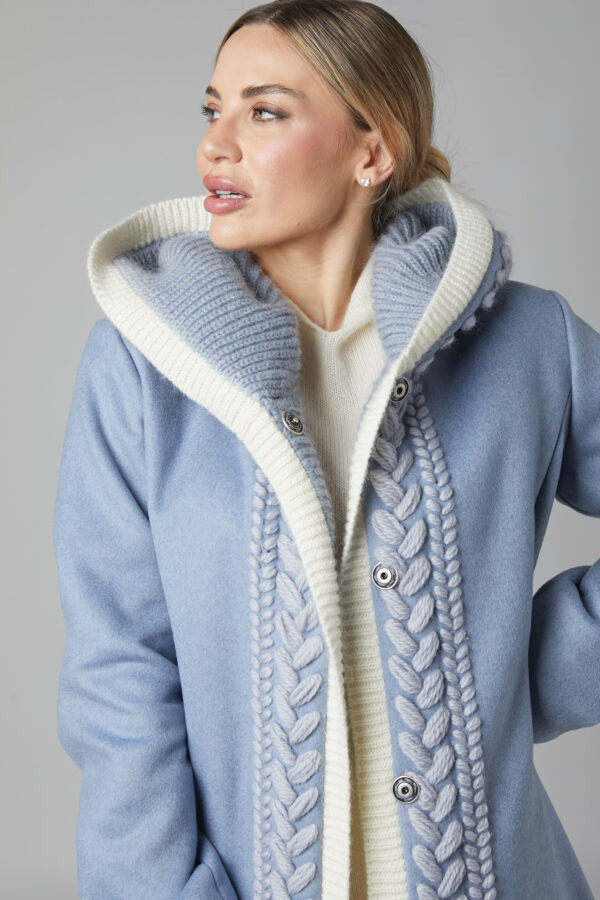 24/25 cappotto in cashmere celeste - immagine 3